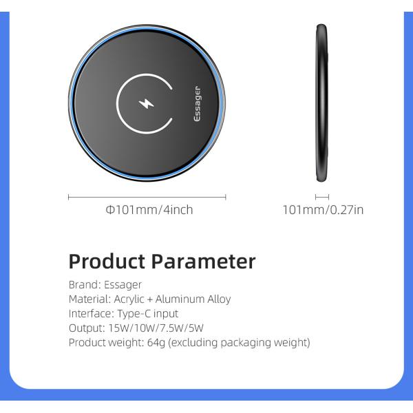 Lamp Desktop Magnetic Wireless Charger 15W For Ip 12 HUAWEI XIAOMI