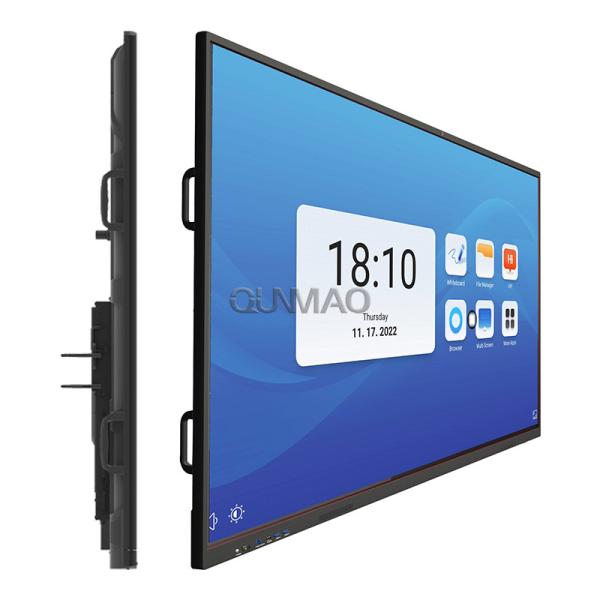 Qtenboard 657586 Interactive Digital Whiteboard for Classroom 4K UHD Smart Touch Screen for Presenting