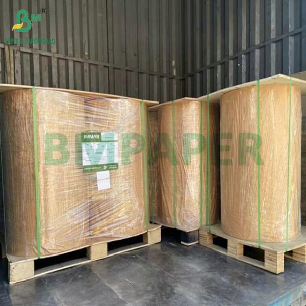 80 gramos 90 gramos 100 cm ancho de rollo de papel Kraft dorado para bolso de correo