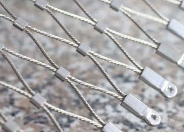 7x19 3mm Ferrule Diamond Flexible Wire  Rope Mesh For  Zoo Fencing