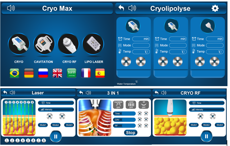 Уменьшение машины удаления Cryolipolysis жирное охлаждая ваяя неинвазивное жирное