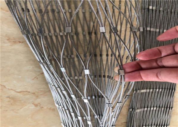 304 Zoo Stainless Steel Ferrule Rope Mesh Fencing Protecting Animals