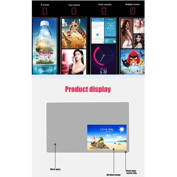 43 Inch Motion Sensor Wall Mount LCD Display Magic Mirror Lcd Advertising Screen
