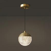 Simples candelabro Pendente de Luz de Bola Decoração de Iluminação Suspensa Única