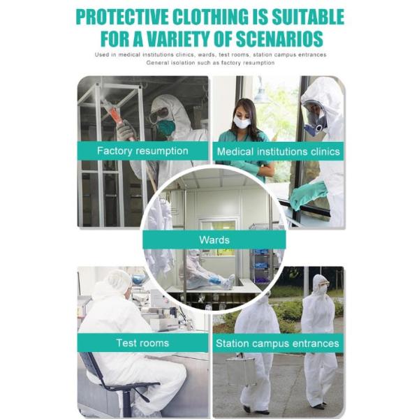 CE FDA Disposable Protective Suit Biological Safety Chemical Medical Coverall