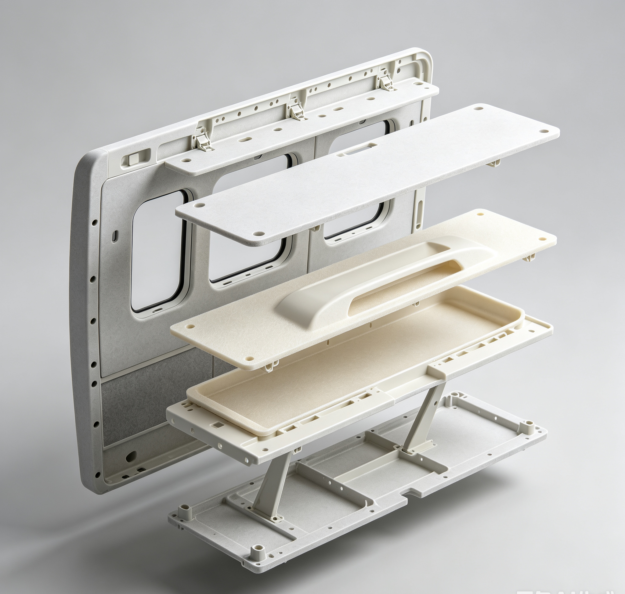 Wear Resistant Train Seat Back Foldable Backrest Panel Eco Friendly For High Speed Rail