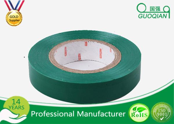 Yellow / Green PVC Electrical Tape Heat Resistant For Cable Harnessing
