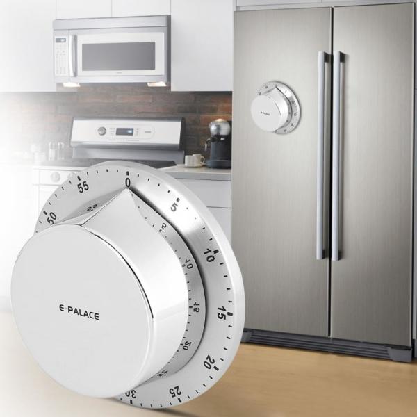 Magnetic Base Stainless Steel Kitchen Timer , Manual Cooking Timer Countdown