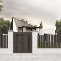 Porte coulissante en aluminium à cadre métallique gris, porte d'entrée pliante à bascule rétractable