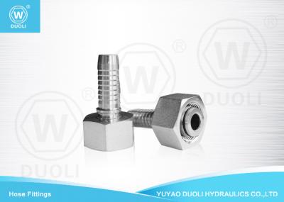 Metric Female Hydraulic Hose Crimp Fittings Straight 24 Cone O Ring Carbon Steel