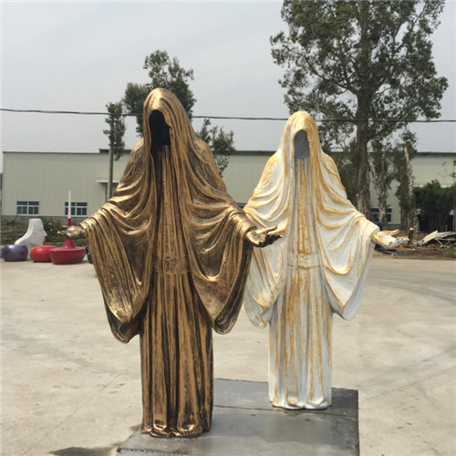 Death Azrael Halloween Fiberglass Outdoor Statues 80cm 120cm 150cm 180cm