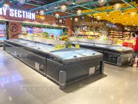850L Grand supermarché Commercial Combination île réfrigérateurs et congélateurs