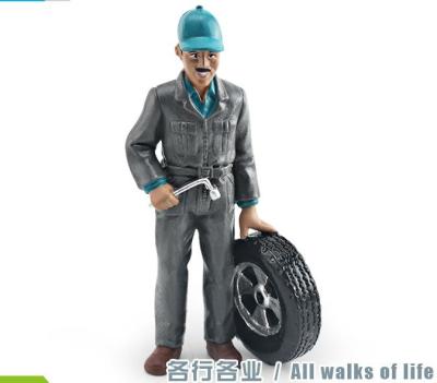 Pessoas no trabalho Modelo Manutenção de brinquedos Figura Fingir Profissionais Figurinas Figura de carreira Brinquedos para meninos meninas crianças