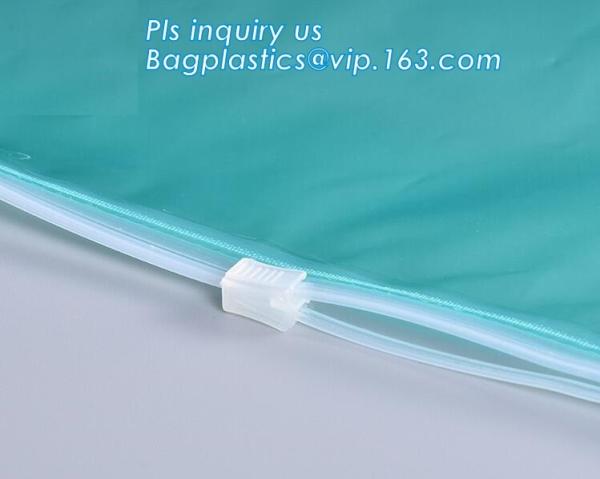 slider bag for underwear packaging slider zipper vinyl bag for clothing, zipper closure pvc slider bag clear size A4 off