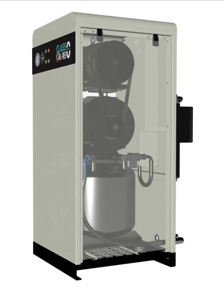 8bar Belt Driven Scroll Oil Free Air Compressors for portable Water sand blasting machine Dustless sandblasting pot