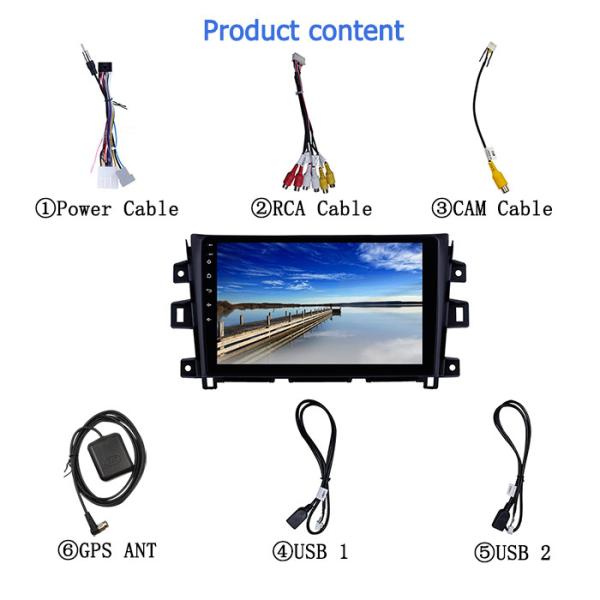 Nissan NAVARA Frontier NP300 2011-2017 9 Multimédia GPS Navi Stereo Android 9.1 Rádio de carro 2+32
