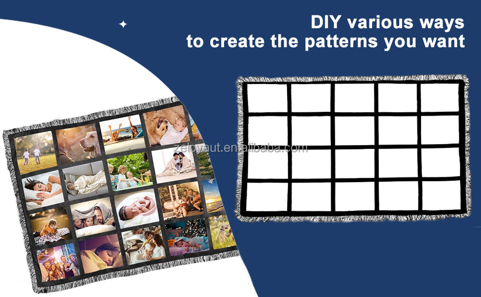 USA Warehouse FREE Shipping 20 Panel Sublimation Blanket Soft 100% Polyester and Blank Sublimation Blanket for Home Decor