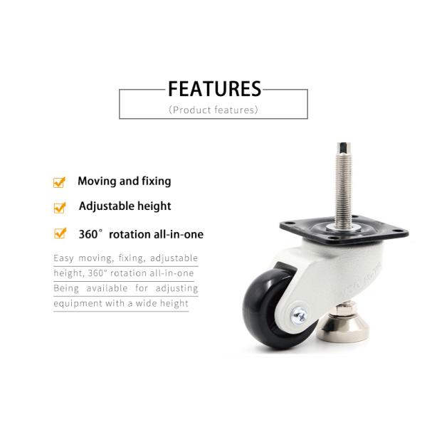 White Conveyor Belt Heavy Duty Nylon Caster Wheels 5cm 150kg