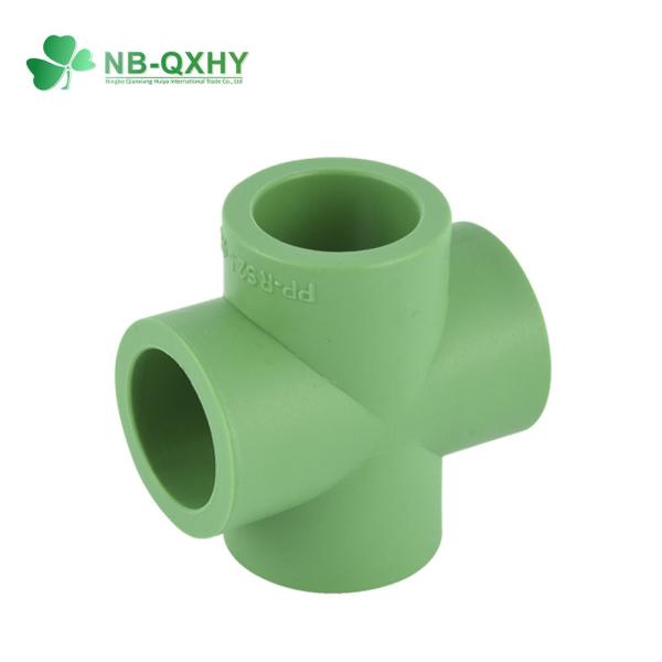 Laque Peinture Finition PPR Pipe Cross Tee 20 mm à 160 mm pour l'approvisionnement en eau chaude