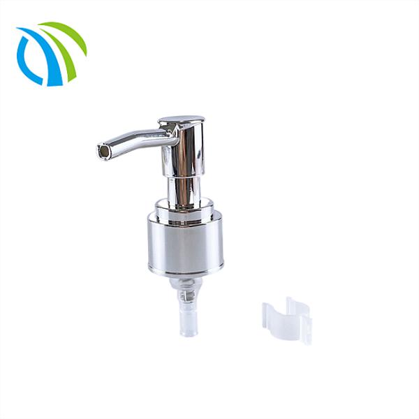 Long Mouth 28mm 2cc Plastic Lotion Dispenser Silver Aluminium 28mm Lotion Pump SGS