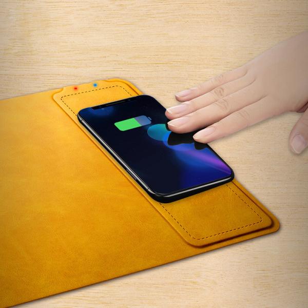 MOUSE PAD WIRELESS CHARGER New PU Leather Qi universal Wireless Charging Pad mouse for iPhone X/8 charger Mouse Pad