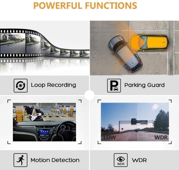 9.66 11.66 11.88 Inch Media Rear View Mirror Dashcam Dual 1080P Car DVR ADAS