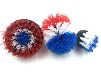 Carpet Cleaning Bristle Brush For Drill White Corrugated Inner Box Packed