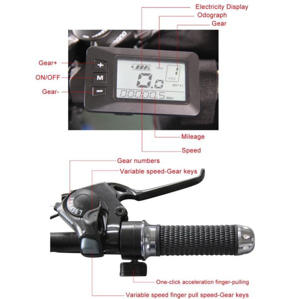 LCD Display Portable Electric Bike , 21 Speed 26 Inch 350w E Bike Alloy Frame