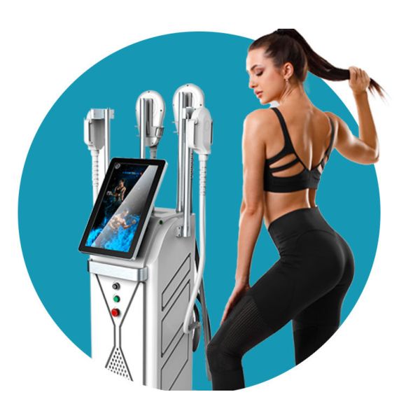 RF EMS Body Slimming Machine 4 Handles Multi Area Treatment High Throughput