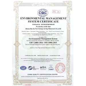 Henan Baijia New Energy-saving Materials Co., Ltd. Certifications