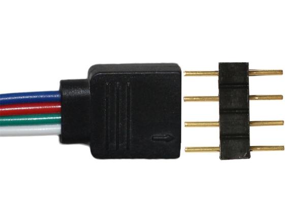 Bendable 4 Pin Rgb Led Connector , Easy Installation Led Ribbon Light Connectors