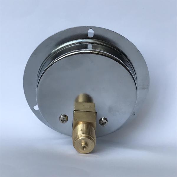 75mm 5 KPa Flange Pressure Gauge 304 Stainless Steel Pressure Gauge Brass Connection