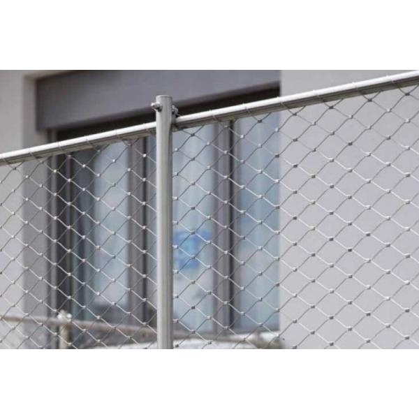 AISI304 Easy-installation 40mm*40mm Rope Net Fence With 1.5mm Wire Diameter