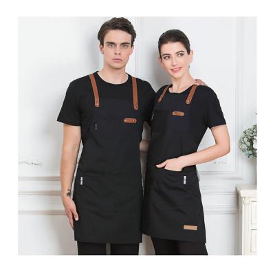 O verde azul preto personalizou Logo Cotton Kitchen Apron Durable para cozinhar o cozinheiro chefe