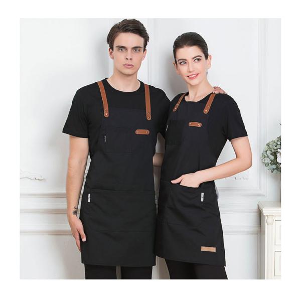 O verde azul preto personalizou Logo Cotton Kitchen Apron Durable para cozinhar o cozinheiro chefe