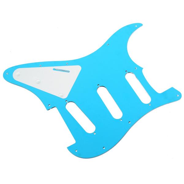 SSS Silver Mirror Guitar Pickguard 11 Holes Guitar Scratch Plate For Fender US/Mexico Standard Stratocaster Modern Style