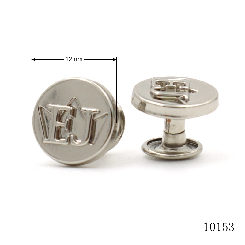 Corrosion Resistant Nickel Plated Rivets Embossed Custom Made Rivets Anti Fade For Bag