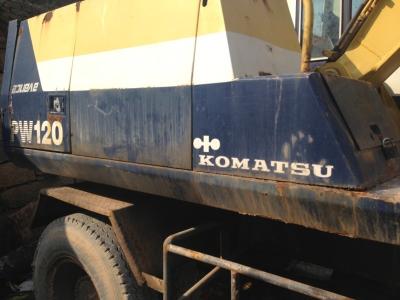 USED KOMATSU PW120 WHEEL EXCAVATOR FOR SALE ORIGINAL JAPAN PW120 USED KOMATSU EXCAVATOR