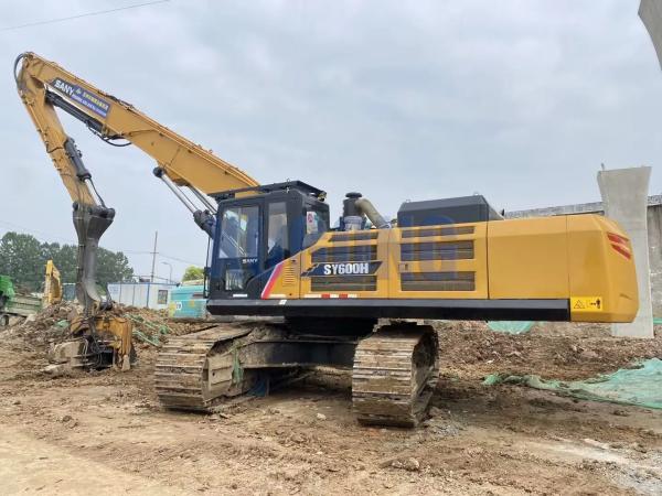Second Hand Sany SY600H Excavator Sheet Pile Driver Operating Weight 51000kg