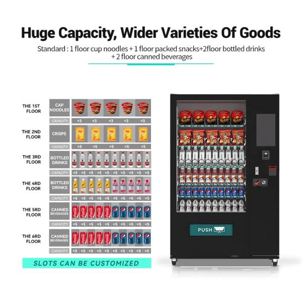 Smart Screen Vendor Machine Snack and Drink Vending Machine with QR Code Payment