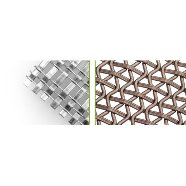 Сплетенный тип гофрировал длину экрана сетки 6meter металла 0.8mm декоративную