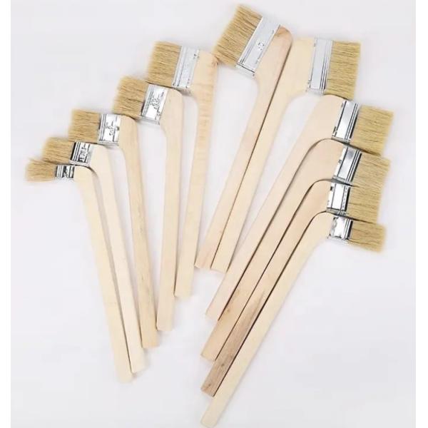 Grado industrial de manejo curvado pincel de pintura de 1,0 pulgadas-4 pulgadas de largo de madera cabeza doblada para la pintura de barco de barrido de polvo