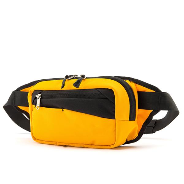 Yellow Economic Outdoor Waist Bag Pouch Waterproof Running Waist Pack Polyester