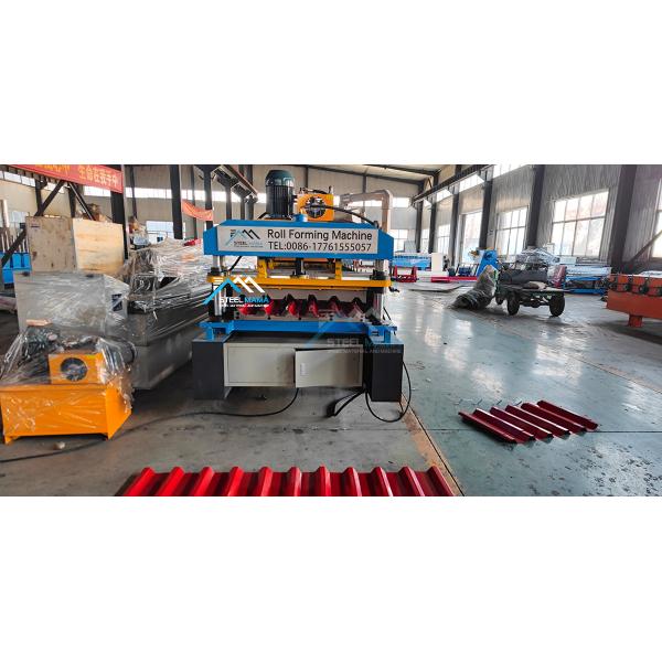 Compact Roof Sheet Roll Forming Machine With 8-15m/min Forming Speed And Hydraulic Cutting