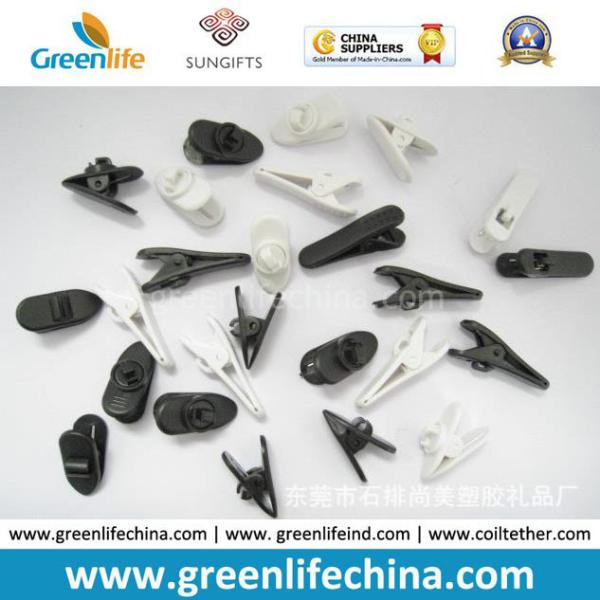 Plastic Badge Accessory Black/White Office ID Paper Clips