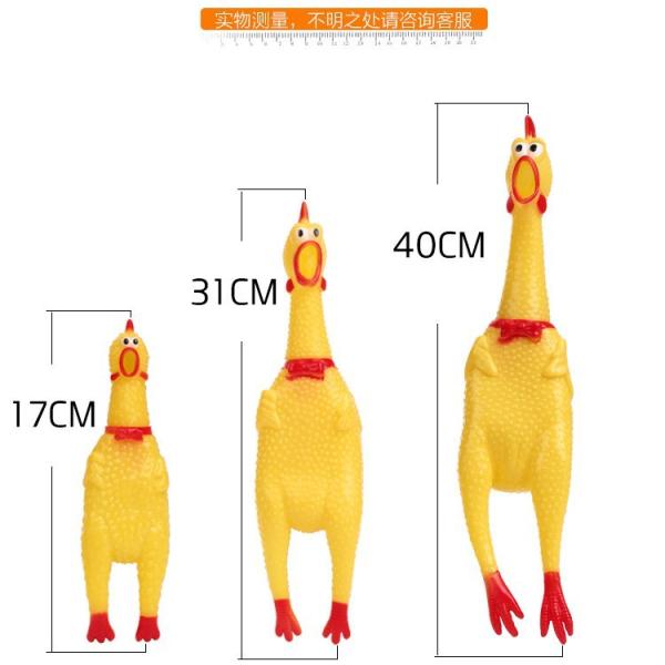 Yellow Rubber Chicken Squeaky Toys Sustainable Squeaky Chicken Dog Toys