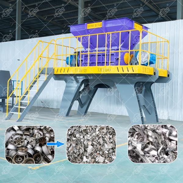 Xrido Aluminum Shredder Machine for Metal Recycling 1-10cm Output