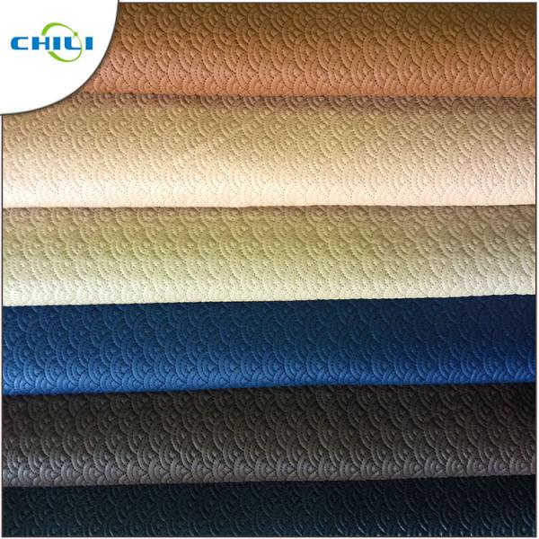 Bag Making Quilted Leather Material , Faux Leather Sheets Woven Textured