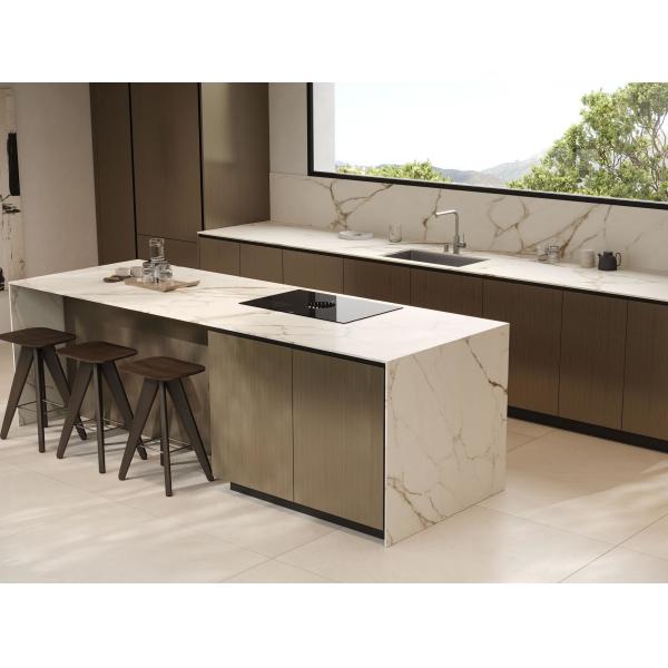 Meubles de cuisine en faisceau de bois haut de gamme pour appartements et hôtels