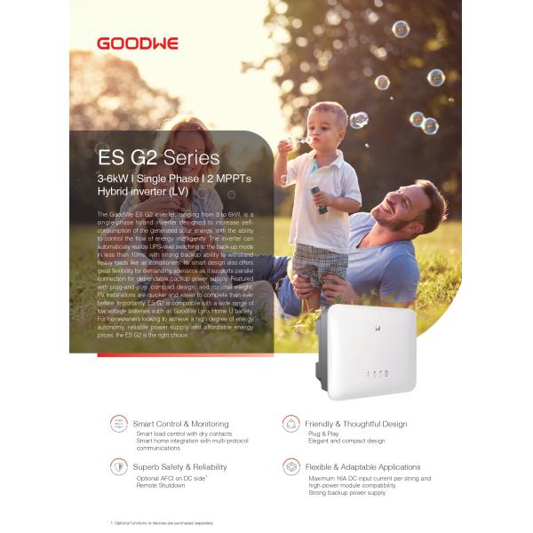 ES G2 серия GW6000-ES-20 6кВт Goodwe гибридный инвертор гибридный солнечный инвертор однофазный гибридный солнечный инвертор